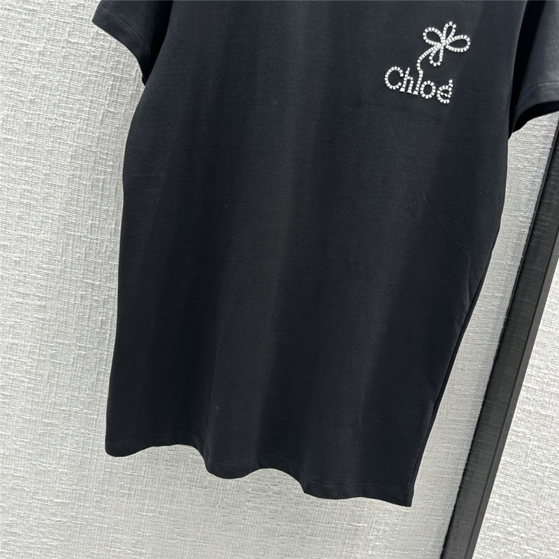 Chloé floral logo embroidered short-sleeved T-shirt