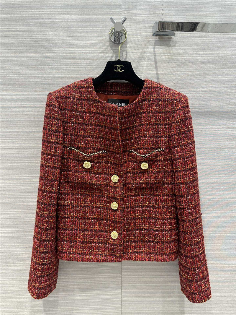 Chanel red gold jacket