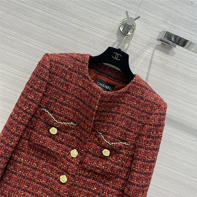 Chanel red gold jacket