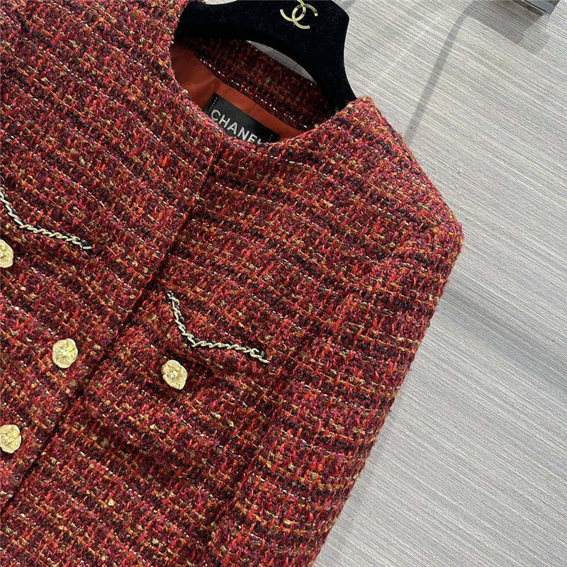 Chanel red gold jacket