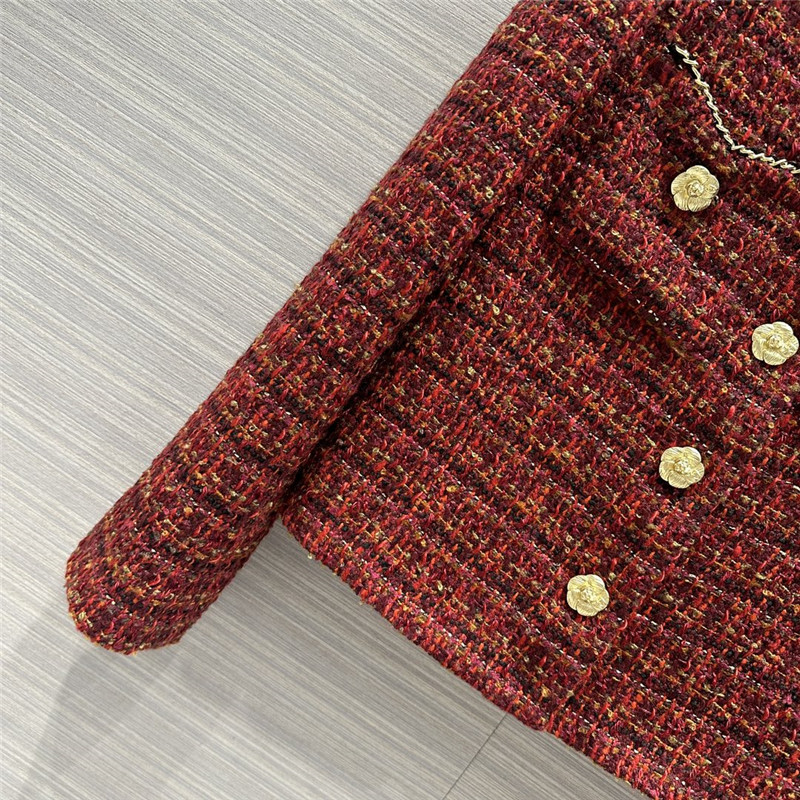 Chanel red gold jacket