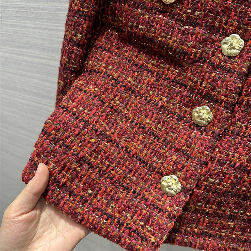 Chanel red gold jacket