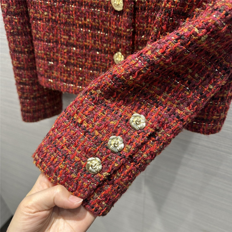 Chanel red gold jacket