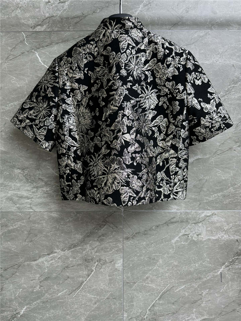 D10r butterfly jacquard short-sleeved jacket
