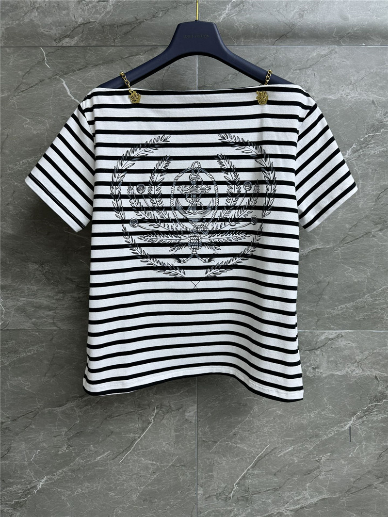 louis vuitton LV striped short sleeves