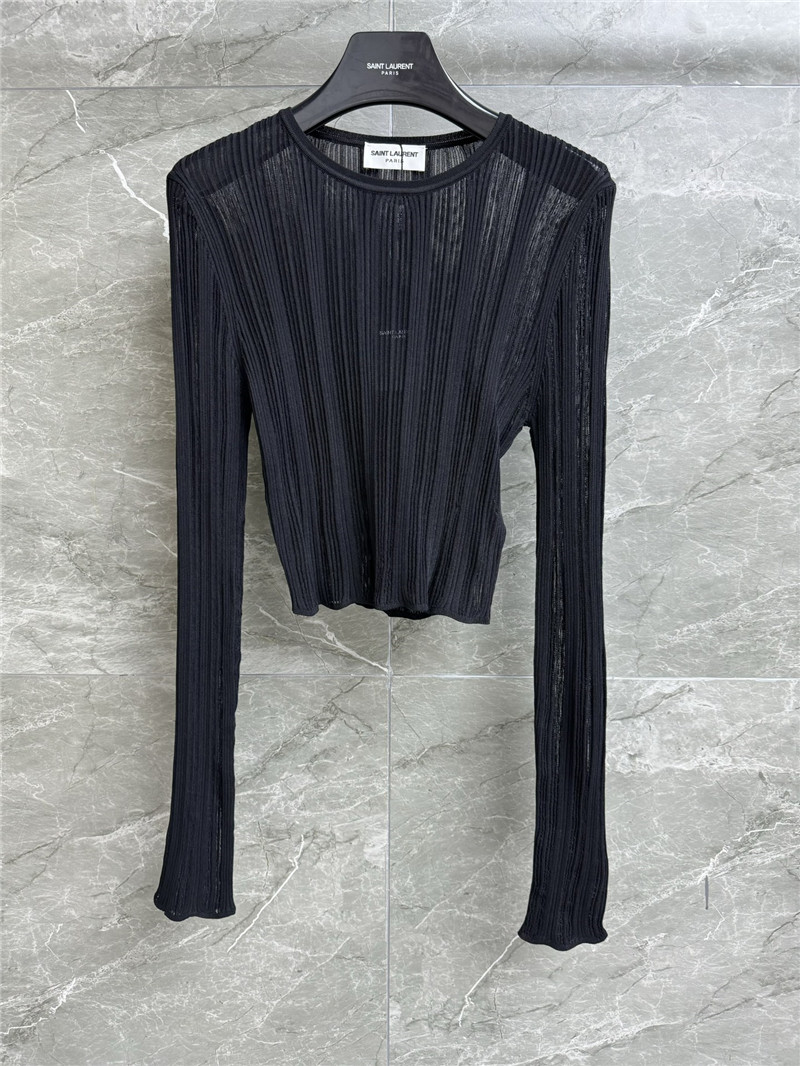 YSL slightly see-through knitted top