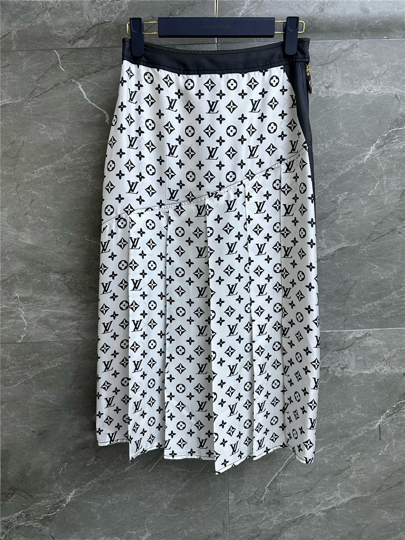 louis vuitton LV presbyopic silk skirt