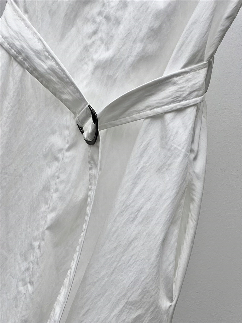 BC V-neck waisted white dress