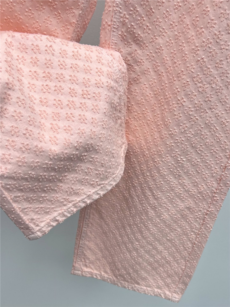 Ch**el jacquard wide leg jeans