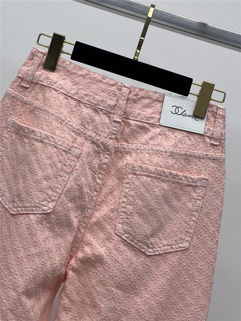 Ch**el jacquard wide leg jeans