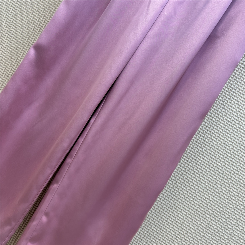 YSL double-layered waistband ice silk wide-leg pants