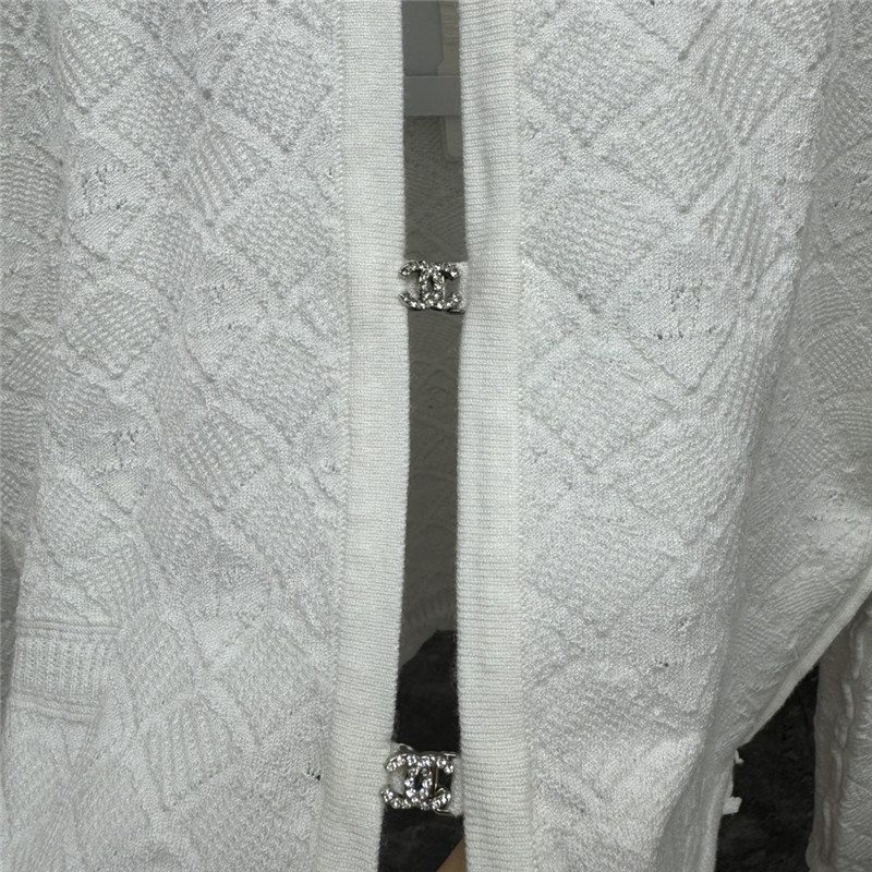 Chanel Jacquard Zip-Up Thin Cardigan