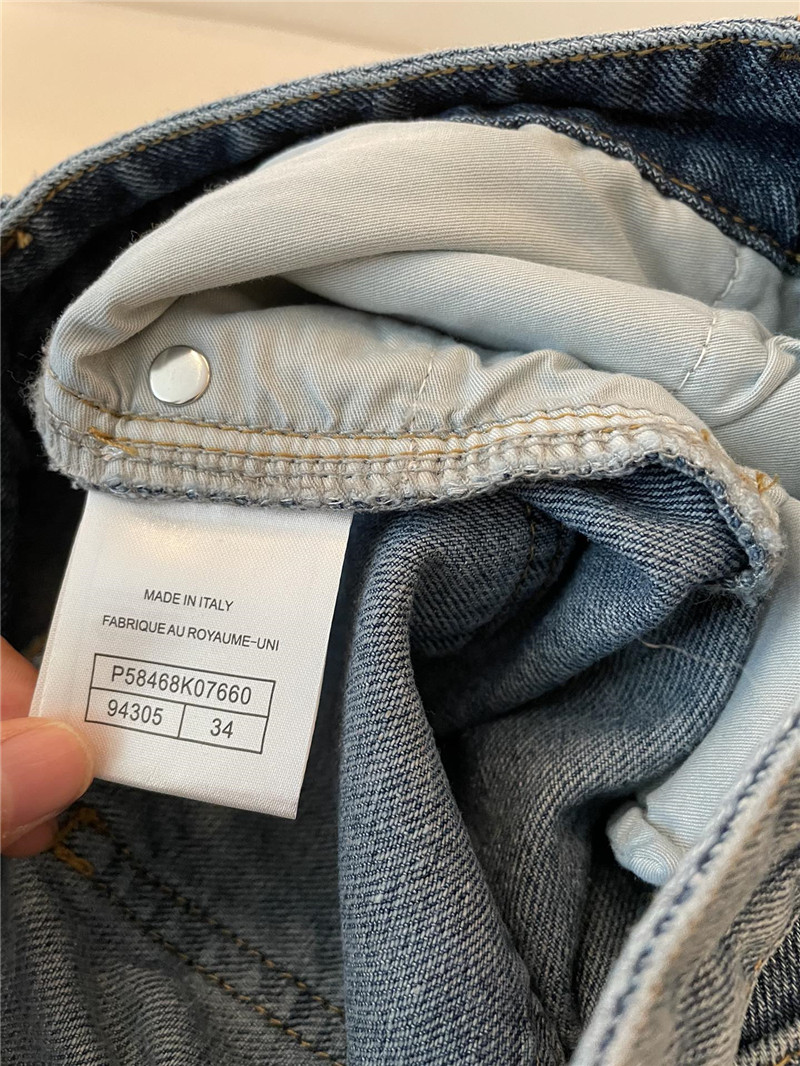 Ch**el two-color multi-logo denim long shorts