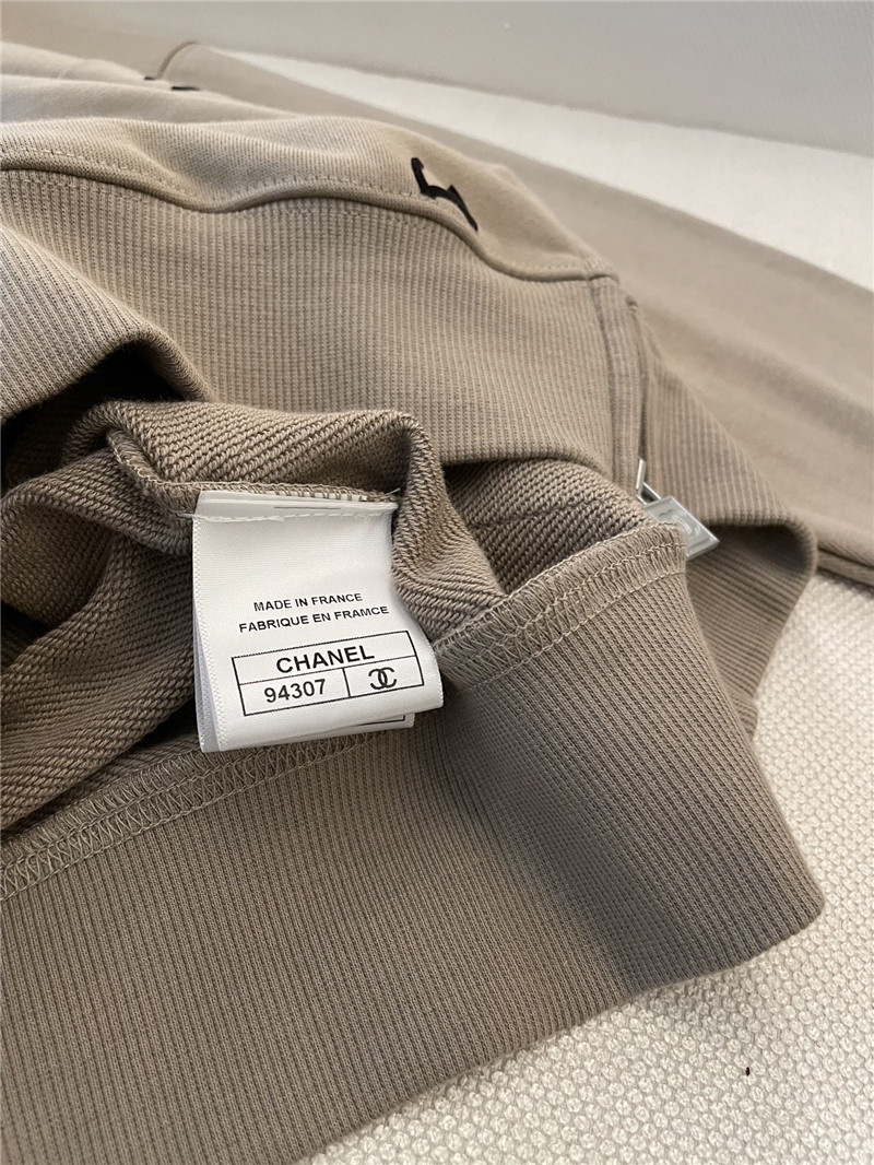 Chanel Logo Hooded Sweatshirt Grey