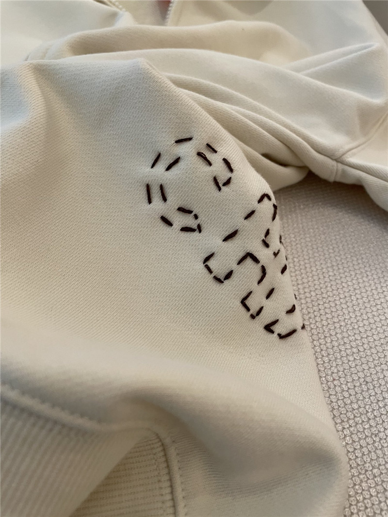 Chanel Logo Hooded Sweatshirt Beige