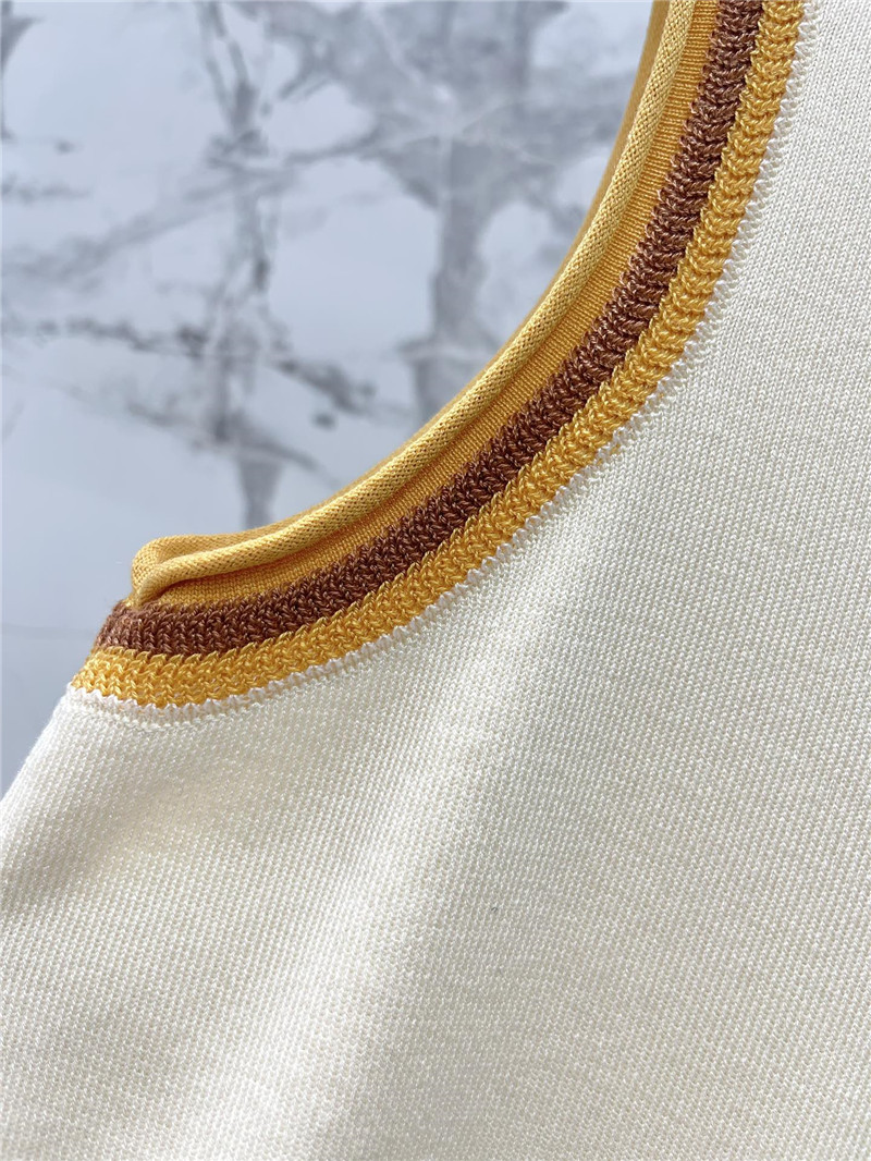 L0ew* rolled hem colorblock embroidered logo tank top