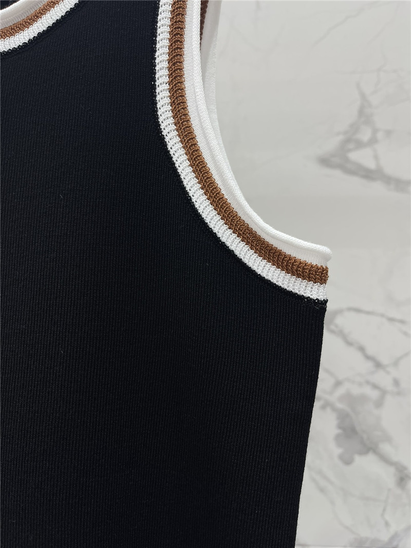 loewe rolled hem colorblock embroidered logo tank top