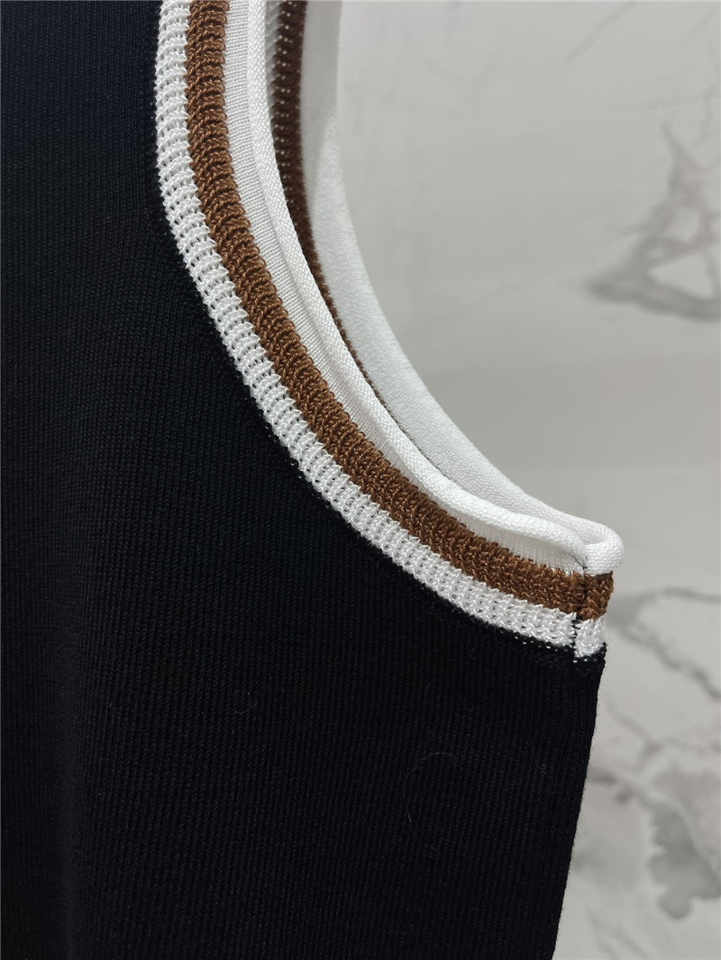 loewe rolled hem colorblock embroidered logo tank top