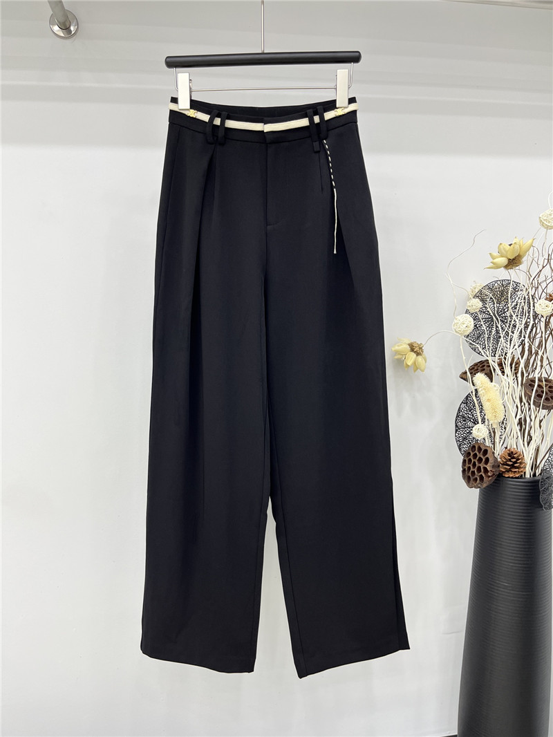 celine new contrasting webbing wide-leg trousers