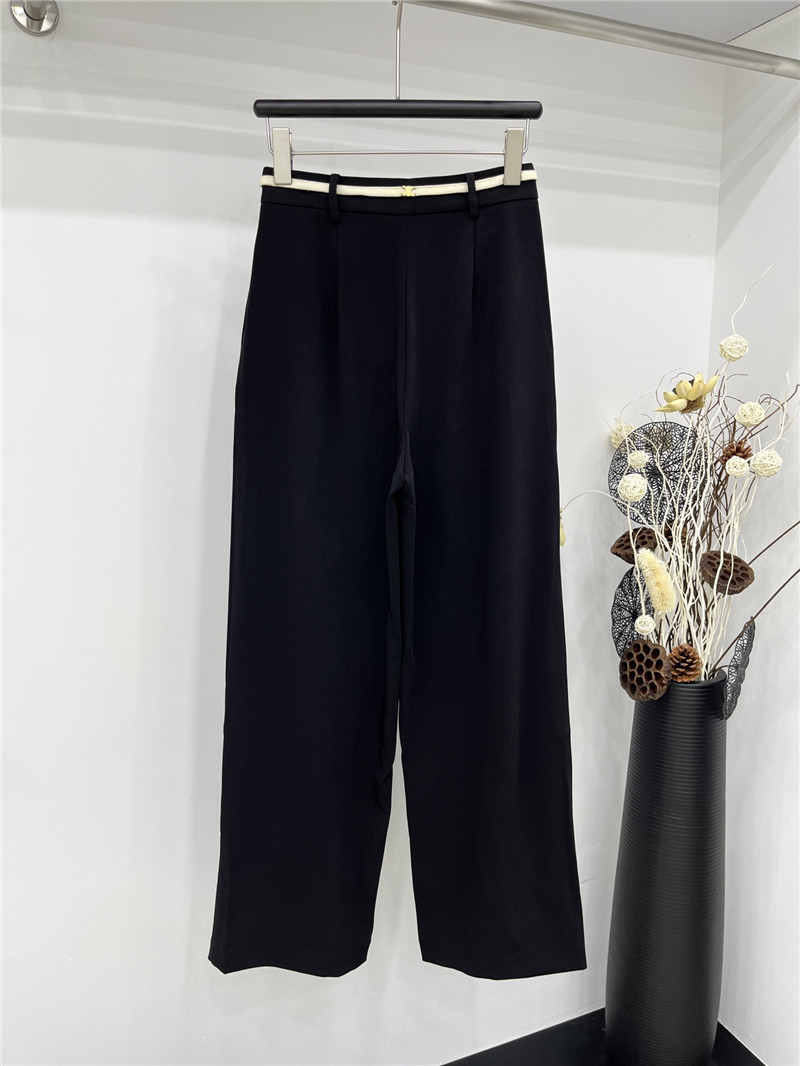 Ce1i*e new contrasting webbing wide-leg trousers