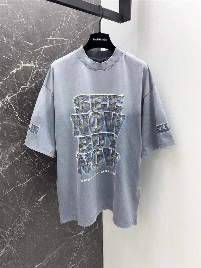 Balenciaga Distressed Short Sleeve T-Shirt