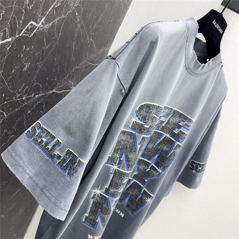 Ba1en*iaga distressed short sleeve t-shirt