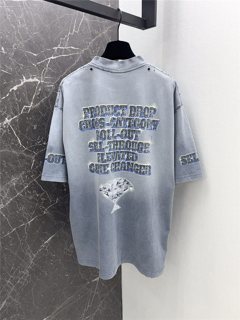 Ba1en*iaga distressed short sleeve t-shirt