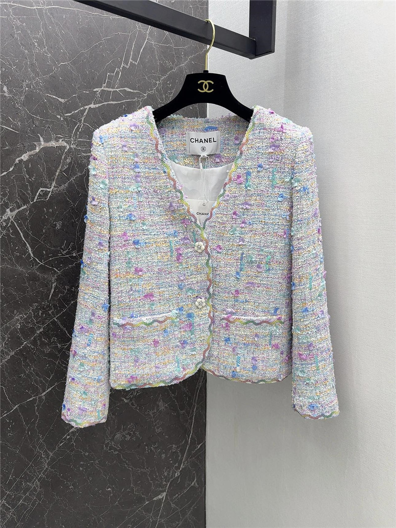 Ch**el colorful tweed jacket