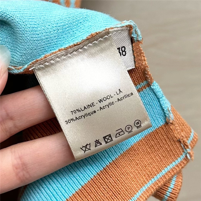 H**me5 new color matching knitted wool top