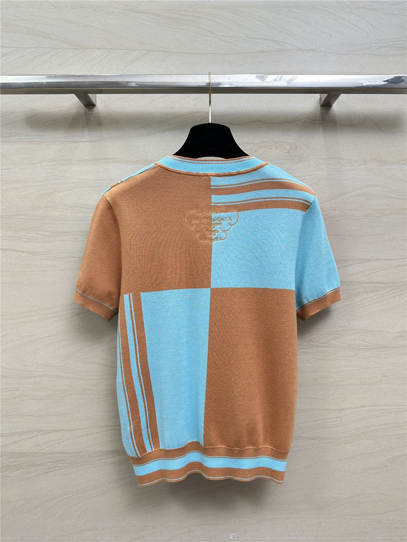 H**me5 new color matching knitted wool top