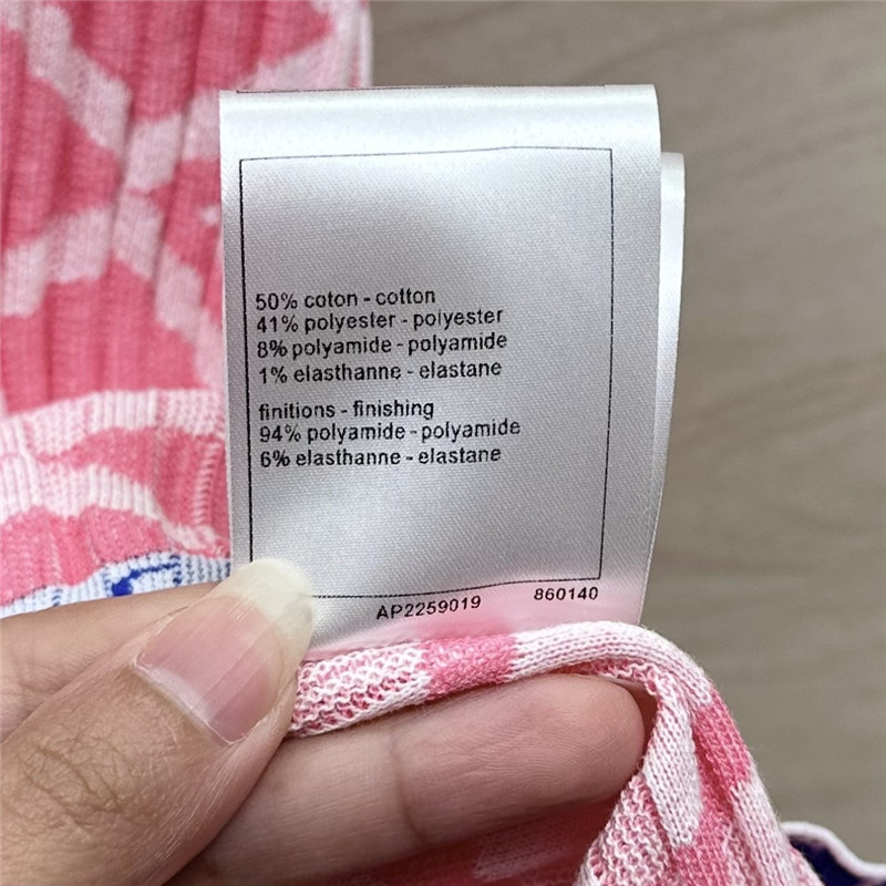 Chanel lady style letter crochet contrast vest top