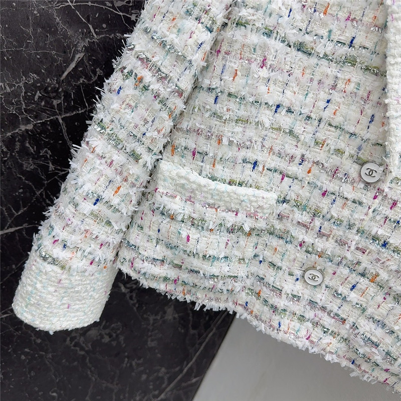 Ch**el colorful tweed lapel blazer