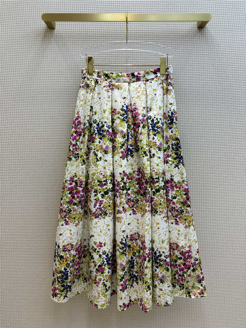 Vanitoo floral high-waisted pleated skirt