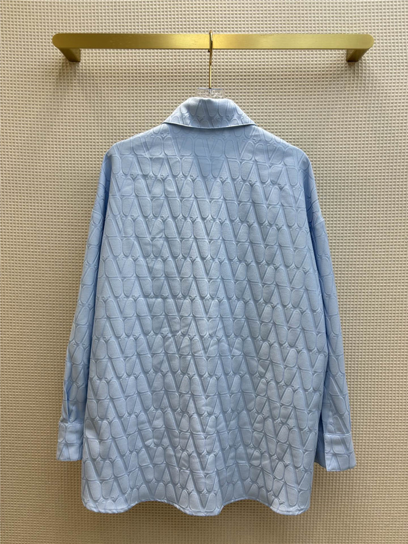 Va1e*ntin0 letter jacquard shirt