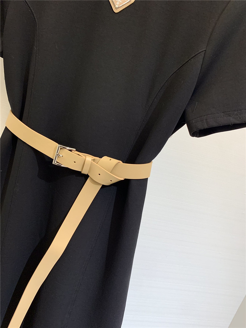 prada round neck short sleeve dress