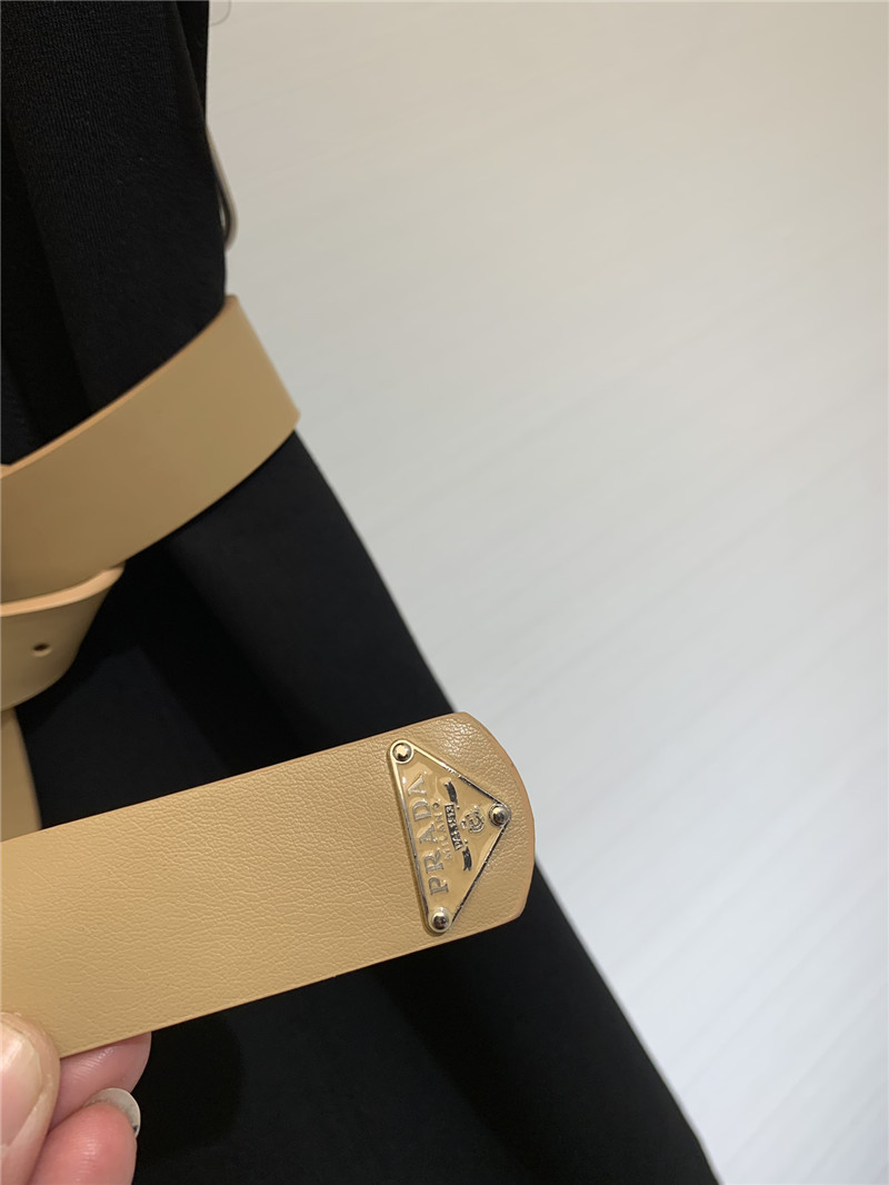 prada round neck short sleeve dress