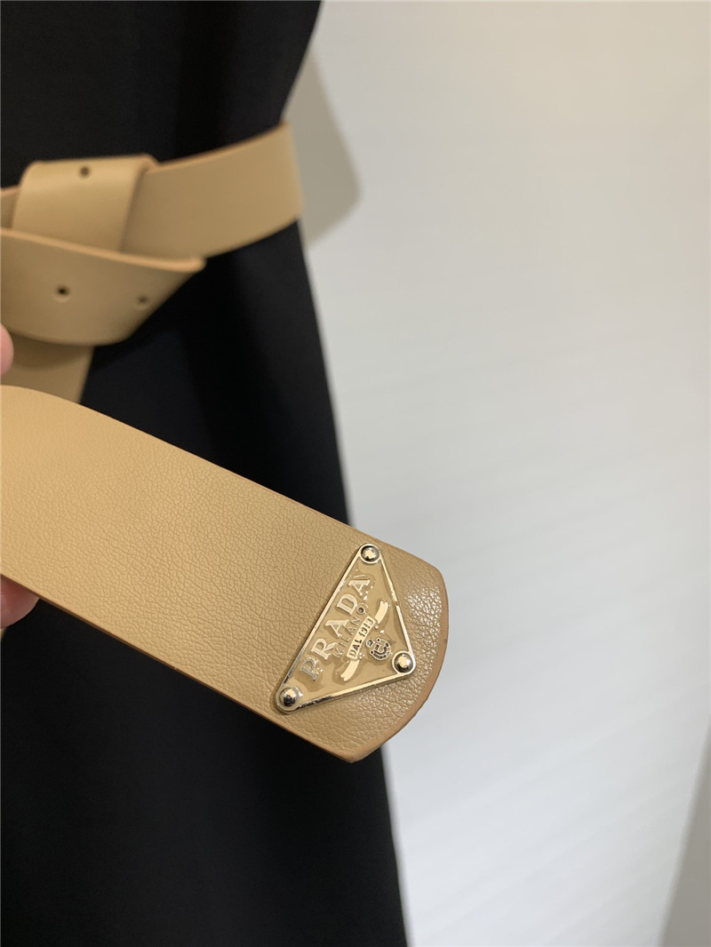 prada round neck short sleeve dress