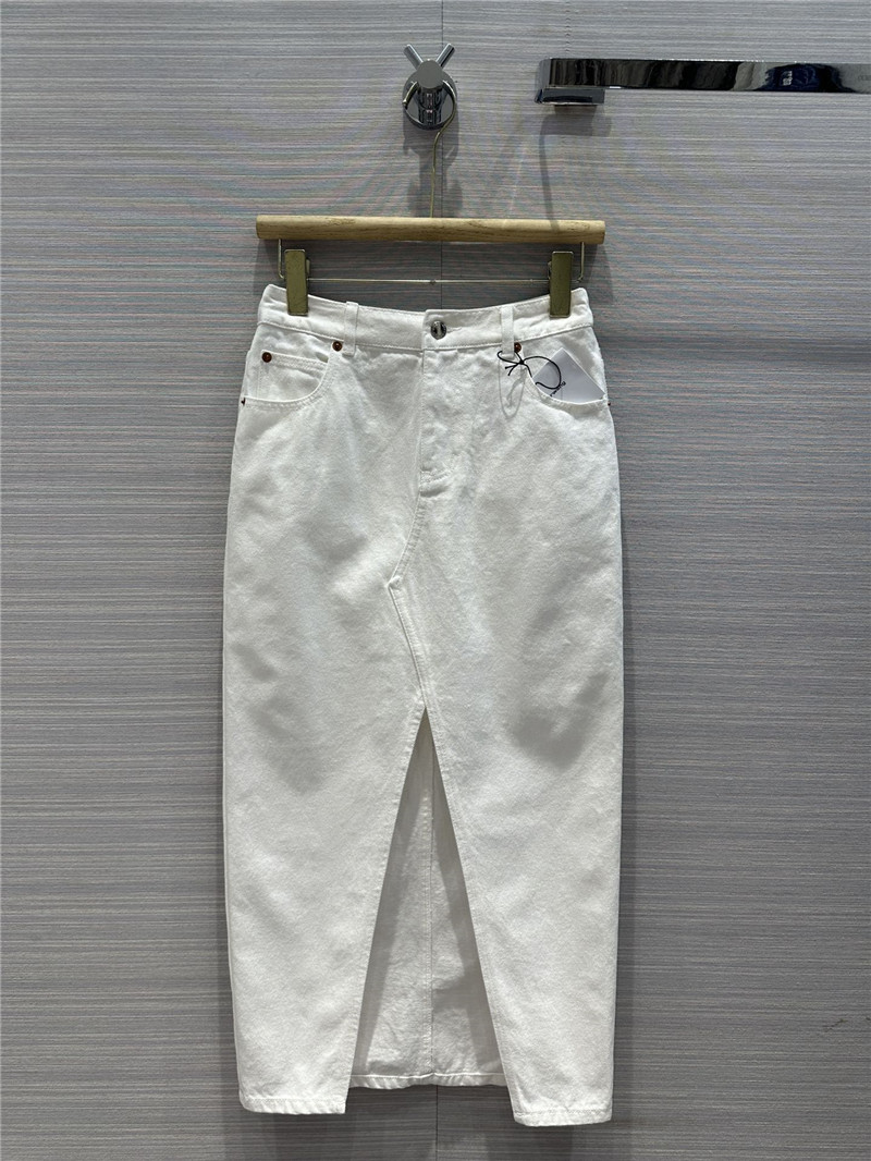 alexander wang denim long skirt