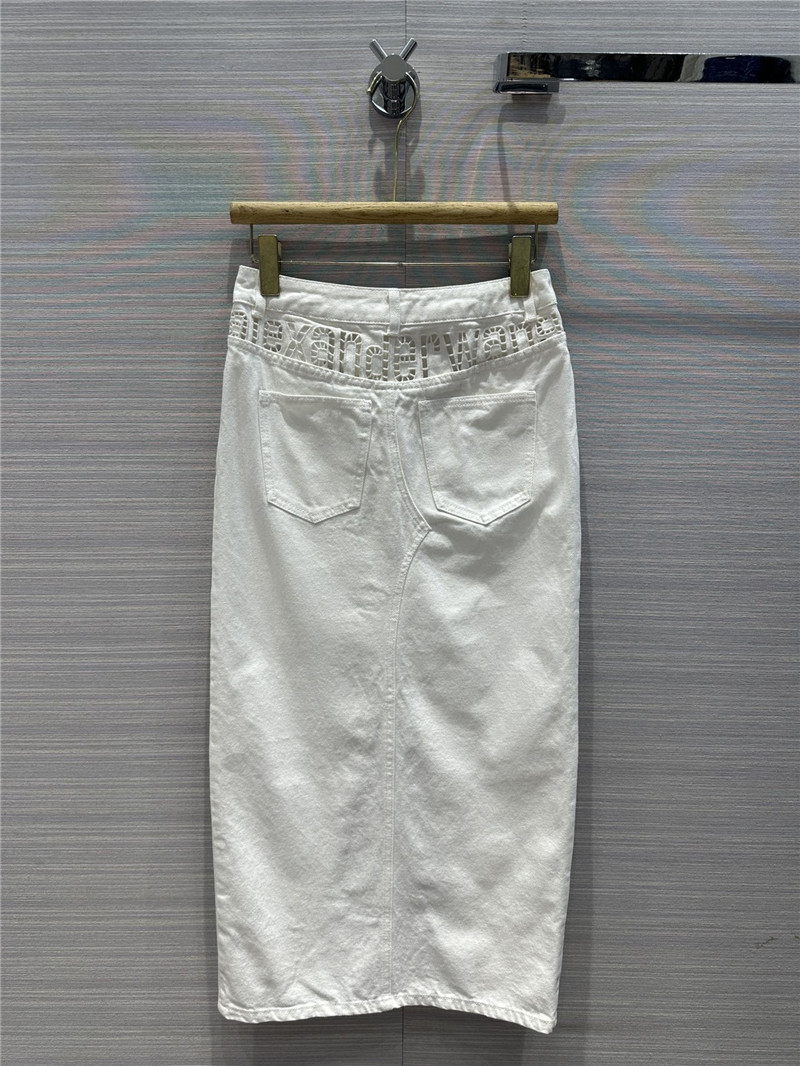 alexander wang denim long skirt