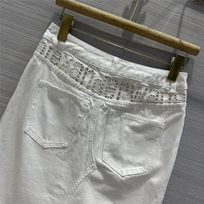 alexander wang denim long skirt