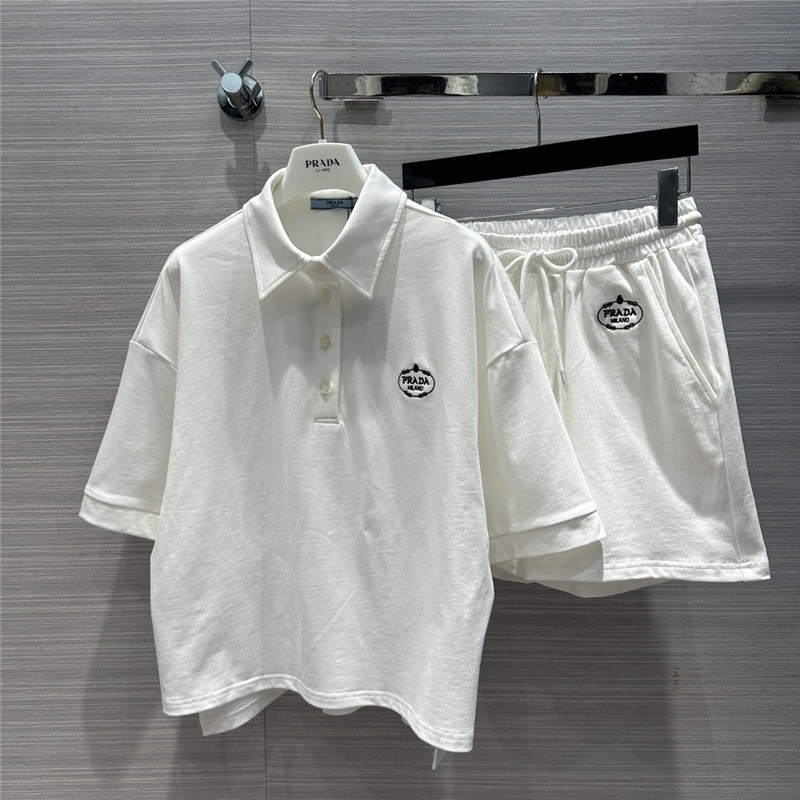prada functional girly white sports suit