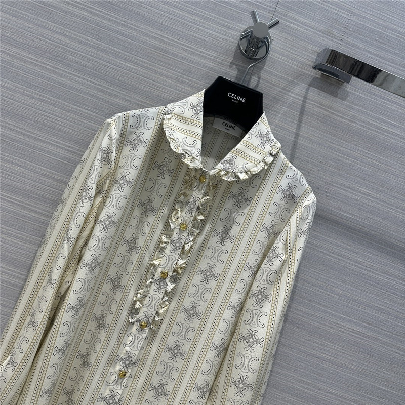 Ce1i*e french elegant silk shirt