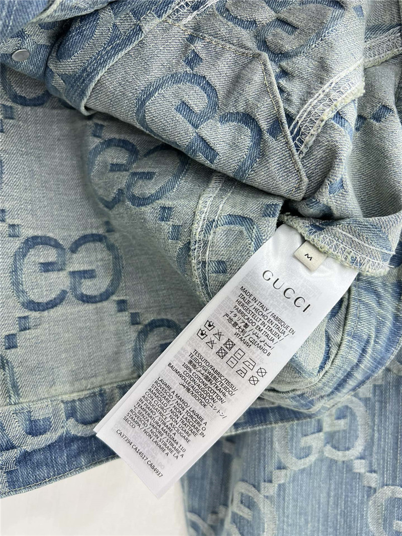 Gvc*1 new double g jacquard all over print denim jacket