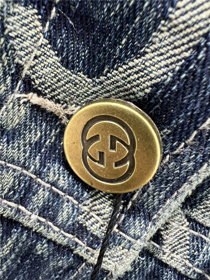 Gvc*1 new double g jacquard all over print denim jacket