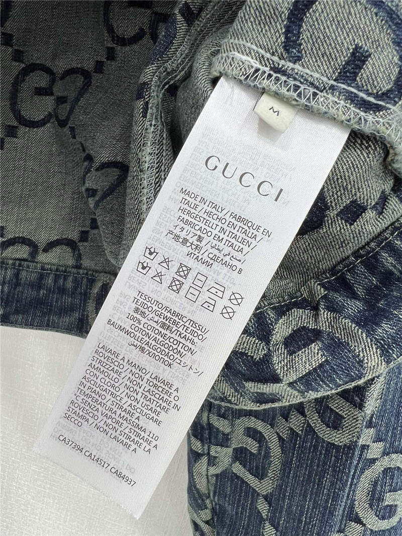 Gvc*1 new double g jacquard all over print denim jacket