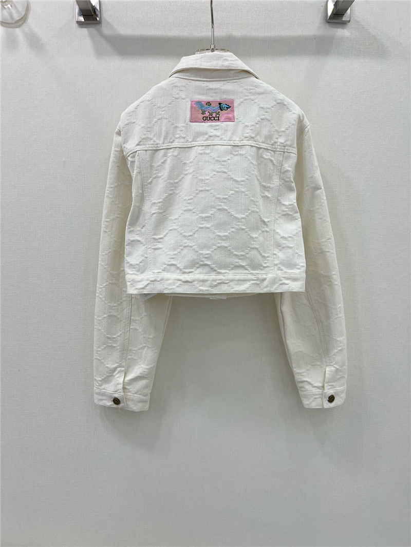 Gvc*1 new double g jacquard all over print denim jacket