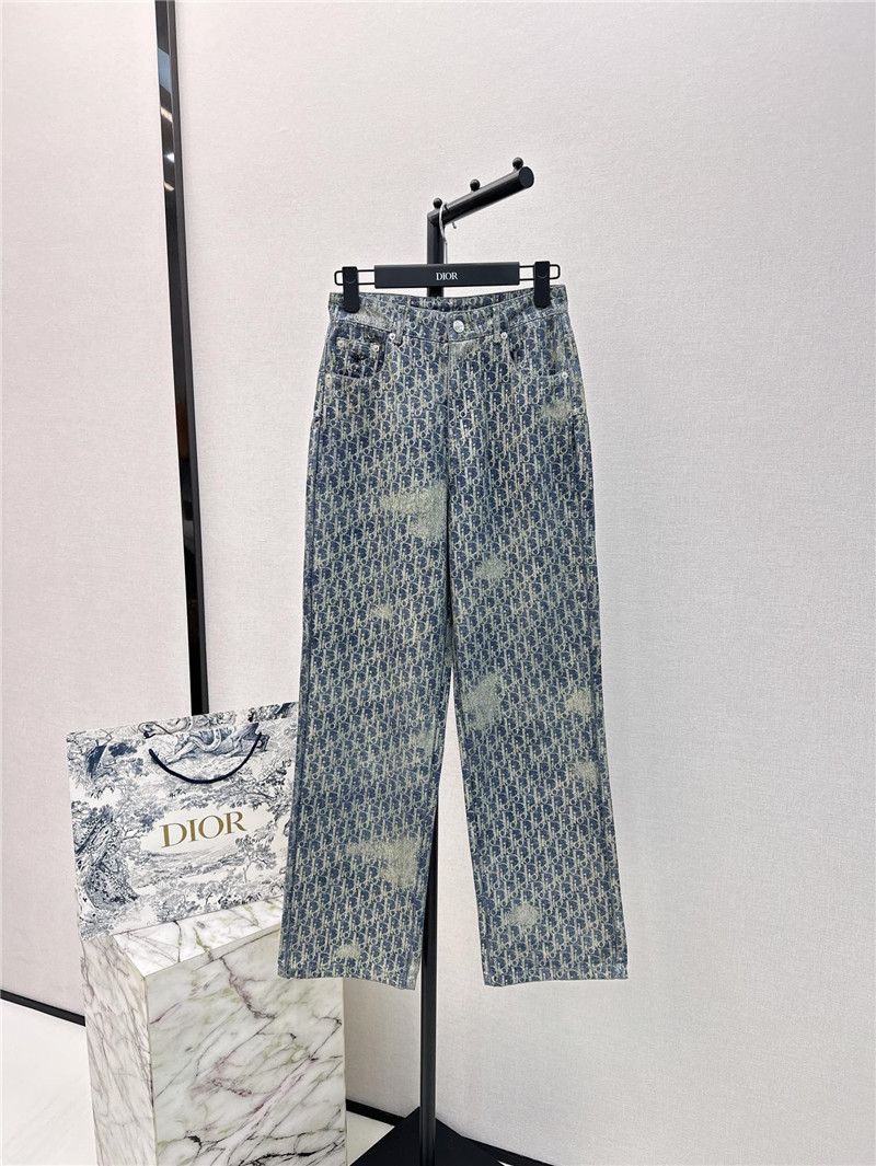 dior mid-high waist presbyopic straight-leg jeans