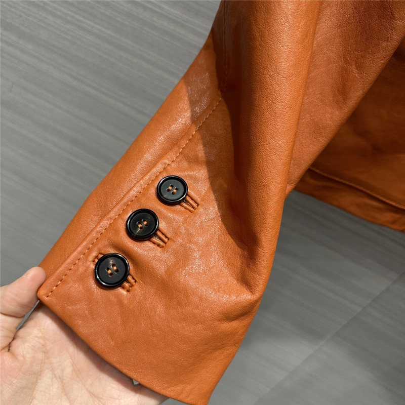 miumiu preppy leather jacket