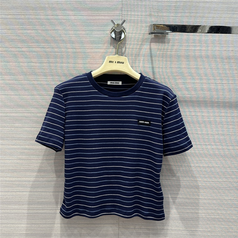 miumiu striped short-sleeved T-shirt