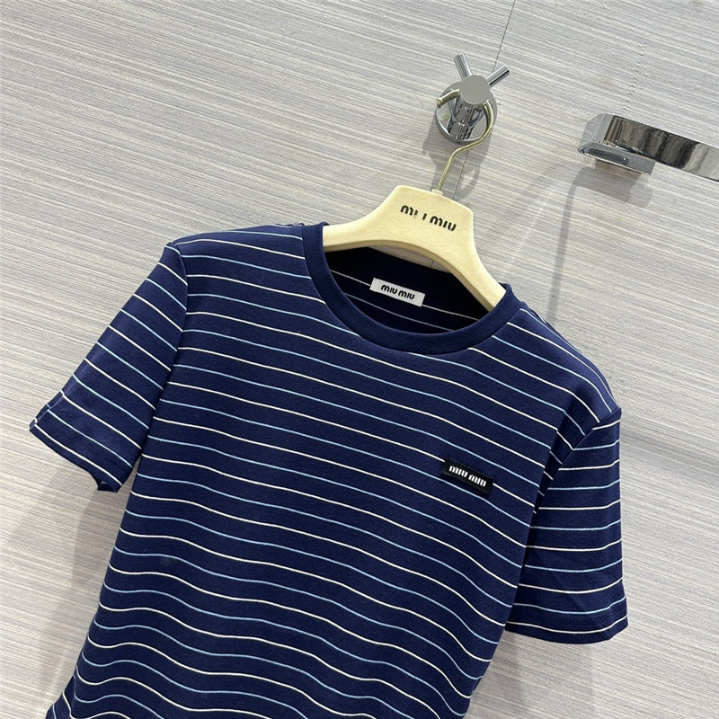 M1um1u striped short-sleeved t-shirt